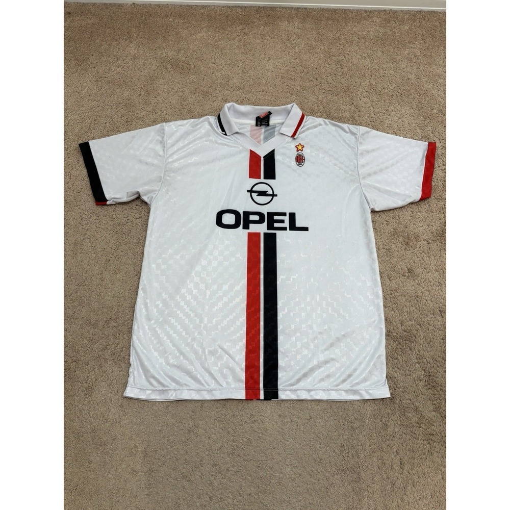 AC Milan 1995-1997 Third Football Shirt Soccer Jersey White Size Men's XL